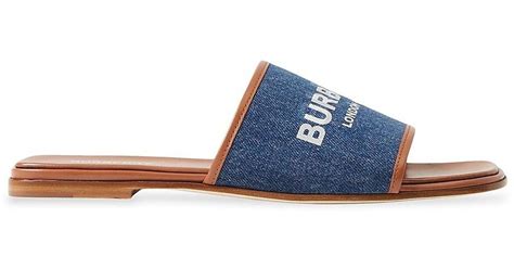 burberry slides women sale|burberry denim slides.